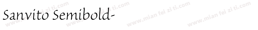 Sanvito Semibold字体转换